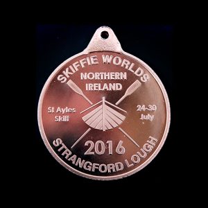 Skiffleworlds Winners Medals - 38mm Bronze Minted Bright Sports Pendant for 2016 event reverse