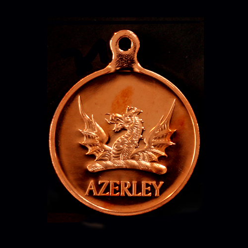 Azerley Estate Charity Clay Shoot Sports Medals produced in gold by Medals UK for winners of the 2016 event