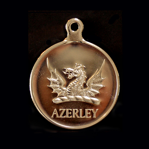 Azerley Estate Charity Clay Shoot Sports Medals produced in gold by Medals UK
