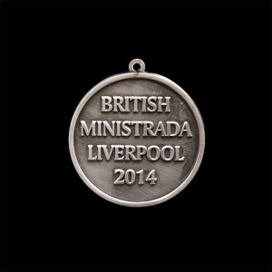 Custom made British Gymnastics medal - British Ministrada Liverpool 2014 - 50mm silver antique finish sports medal - Medals UK