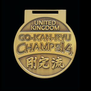 GKR National Champs 2014 65mm Gold Antique Finish Sports Medal