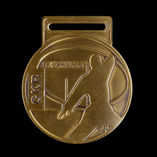 GKR National Champs 2010 - 65mm gold antique Karate UK Championships Custom Made Sports Medal - Medals UK
