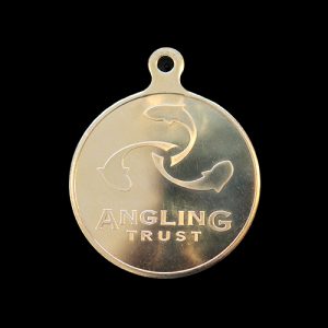 Angling Trust National Championships sports medals- 50mm gold minted Angling Trust Logo - Medals UK