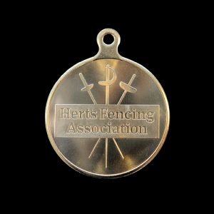 HFA sports medal (Hertfordshire Fencing Association) 50mm gold/silver/bronze minted Custom Made Sports Medal with HFA Crest