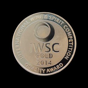 Custom made gold minted International Wine & Spirit IWSC Competition 2014 medal. 50mm gold minted medal award - by Medals UK