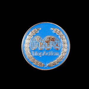 Map Action Awards Medal - 25mm Silver enamelled Lapel Pin - Medals UK