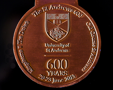 St Andrews Golf Anniversary Medal - 600 years 85mm Bronze Antique Sports Commemorative Medal Reverse - by Medals UK