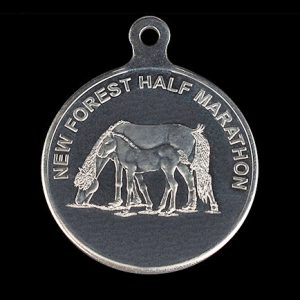 New Forest Half Marathon 50mm Silver Minted Crest Sports Medal