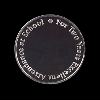 Oxfordshire County Council Anniversary Medal - 38mm silver minted awards coin for 2 Years Attendance - by Medals UK