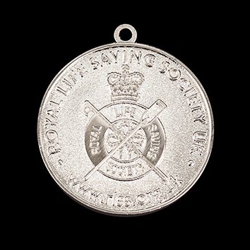 RLSS Medallion Award 40mm Silver Frosted/Polished Sports Medal Rev