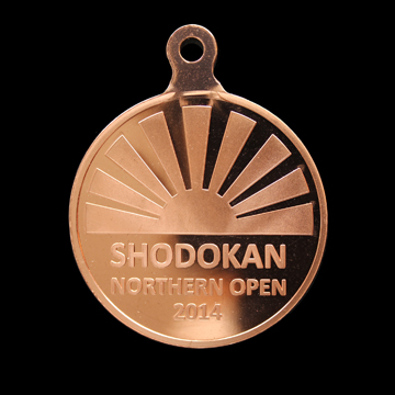 Shadokan Northern Open 2014 50mm Bronze Minted Sports Medal
