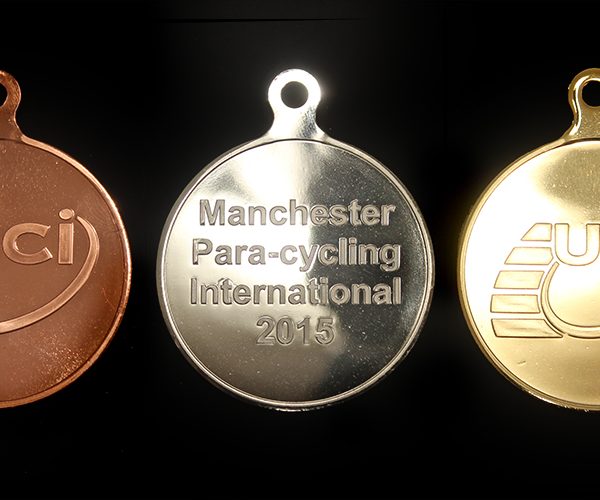 Para Cycling International Custom Made Sports Medal - 50mm awards medals in gold