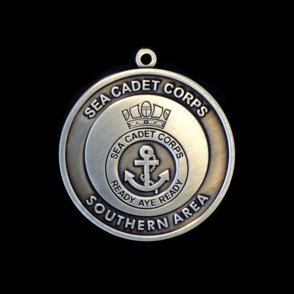 50mm Silver Antique Smooth Sea Cadet Corp National Competitive Events Awards Medals Obverse