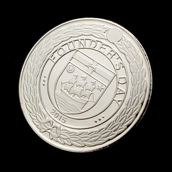 Close up of Reverse 50mm Red Maids High School Founders Day Commemorative Coin