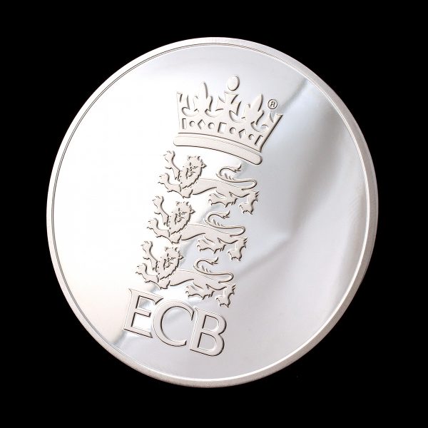 England and Wales Cricket Board Commemorative Coin on black background