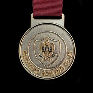 Bedford Rowing Club sports medal - 50mm gold frosted polished sports medal - Medals UK