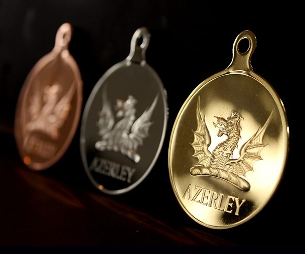 Azerley Estate Charity Clay Shoot Sports Medals produced in gold