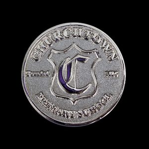Churchtown Diamond Jubilee Commemorative Coin - 38mm Silver Frosted/Polished School Anniversary Commemorative Coin