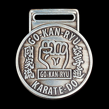 GKR Karate Club Sports Medals - 50mm gold antique personalised sports medal