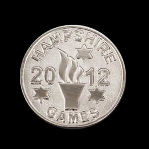 Hampshire Games Commemorative Coin 2012 - 38mm Silver Frosted Polished Commemorative Sports Coin - By Medals UK