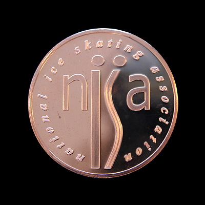 NISA Sports Medals - National Ice Skating Association 50mm bronze minted bespoke sports medal
