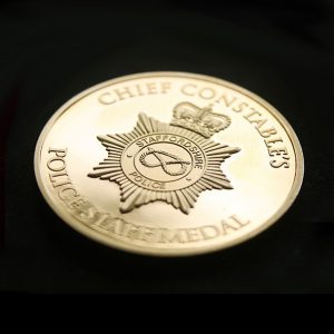 Staffordshire Police 38mm Gold Minted 20 Years of Service Awards Medal